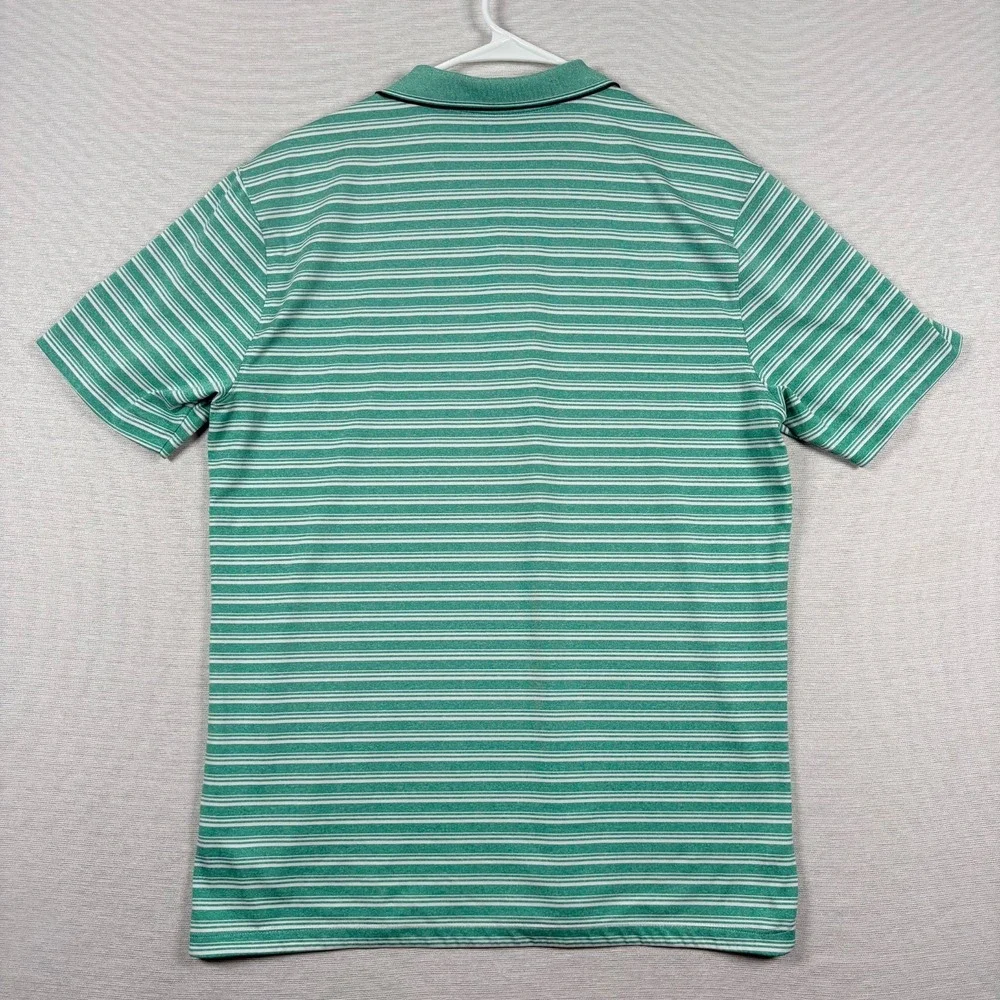Nike Dri Fit Vapor Standard Fit Polo Shirt Mens Size M Green White Striped